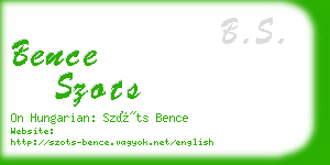 bence szots business card